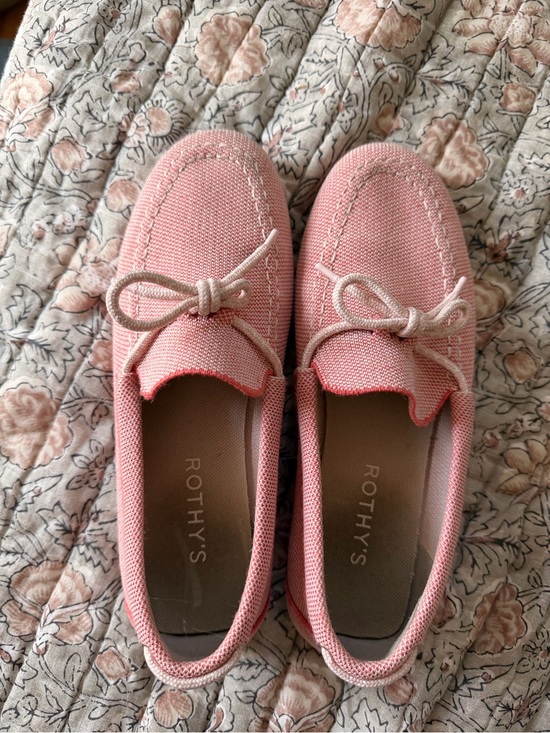 Rothy's Shoes - Rothy's Pink Knit Moccasin Loafers with Bow